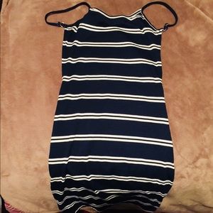 Backless striped dress